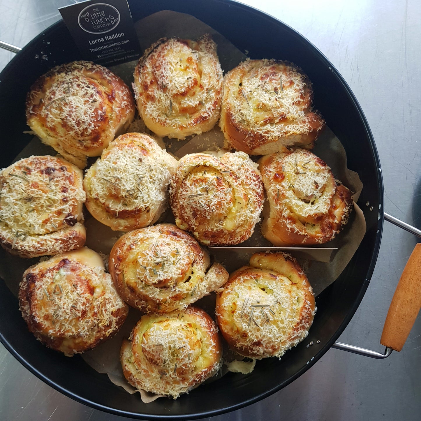 Garlic, Rosemary + Parmesan Milk Bread Scroll