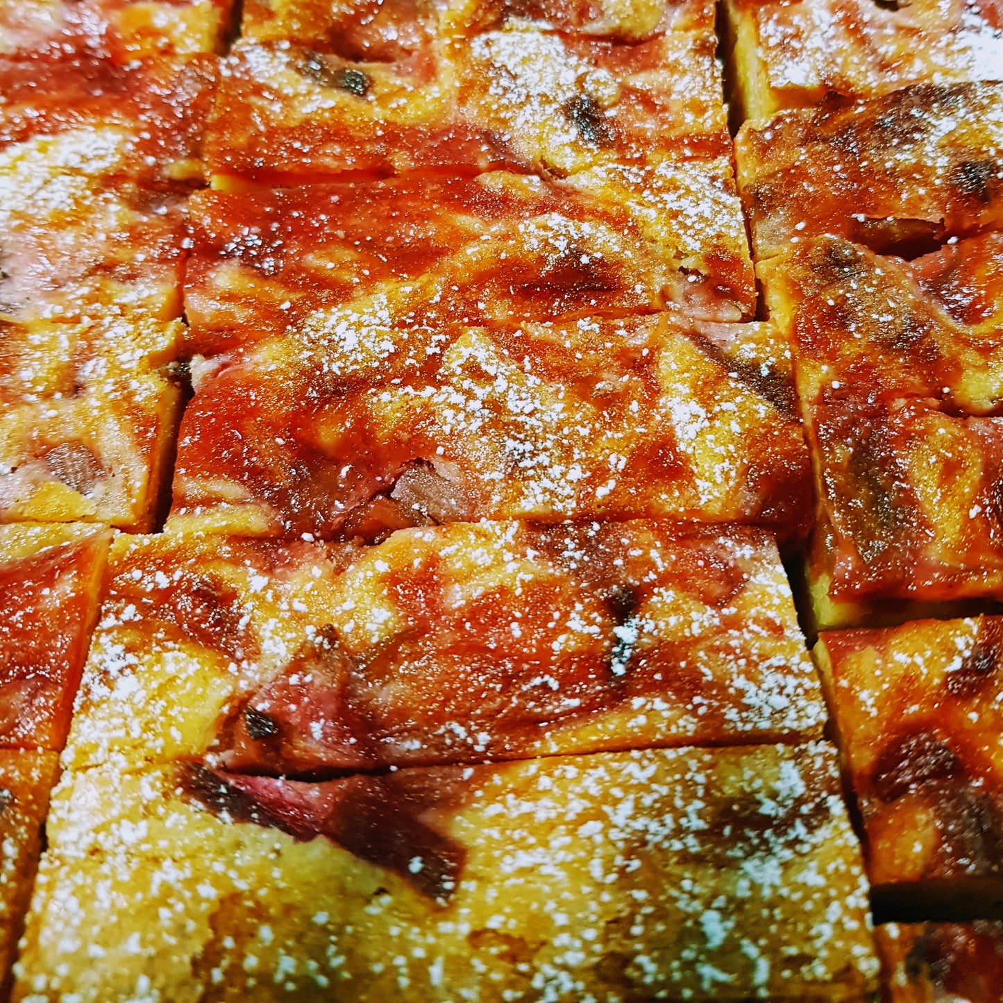 Apple + Rhubarb Blondie